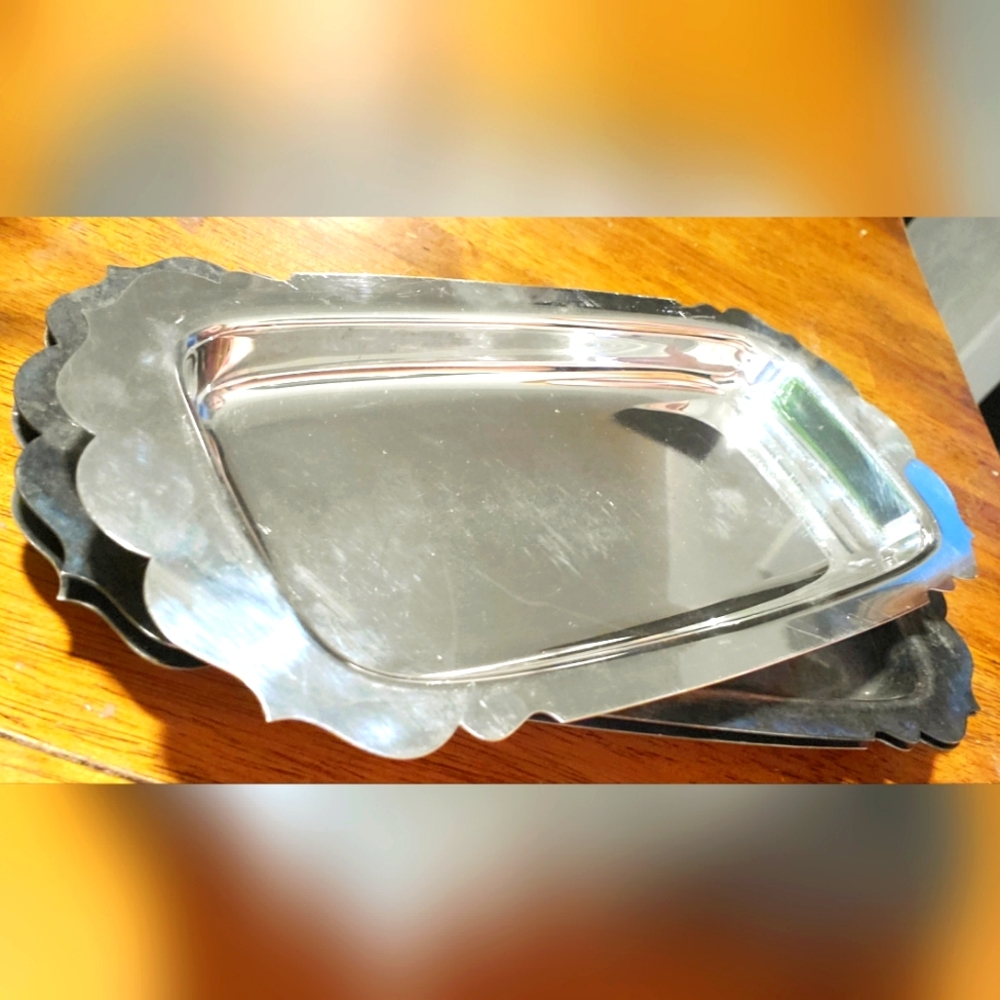 (3) Silver Platters WM Rogers Inspected Victorian